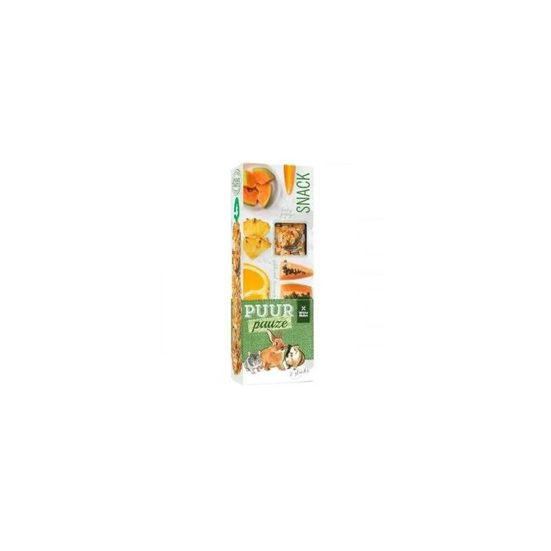 PUUR pauze sticks exotic fruit - lahodné tyčinky s exotickým ovocím pre hlodavce a malé cicavce 110 g