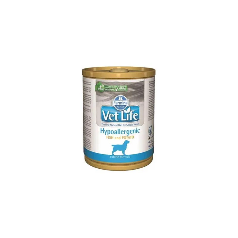 Farmina Vet Life dog hypoallergenic fish & potato konzerva 300 g