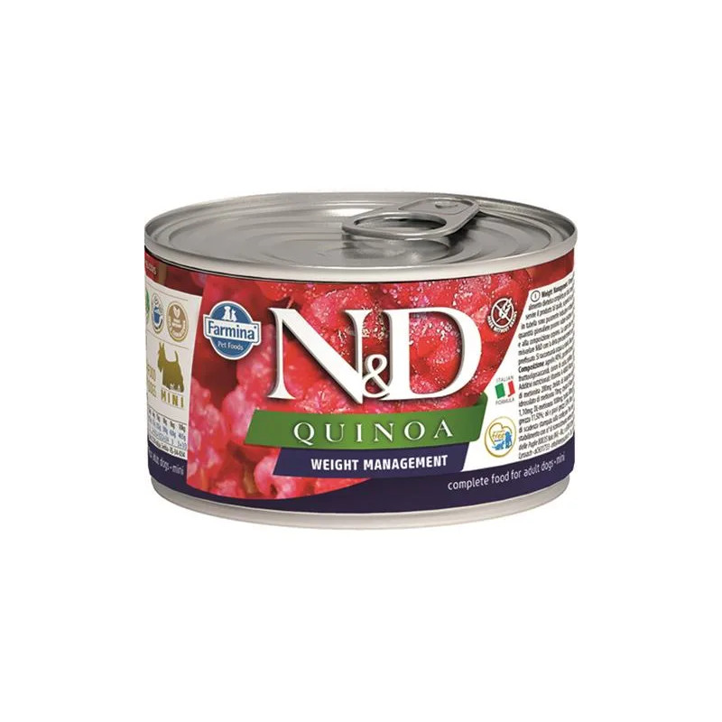 Farmina N&D dog QUINOA weight management konzerva 140 g