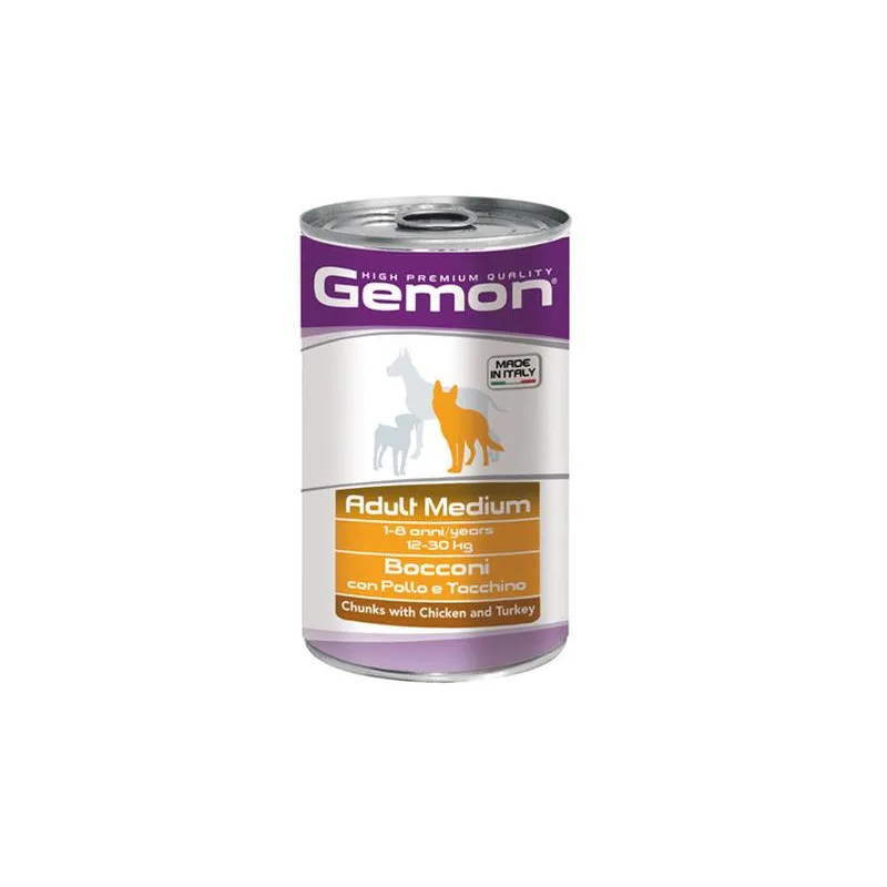 GEMON konzerva adult medium pre psy kura a morka 1250 g