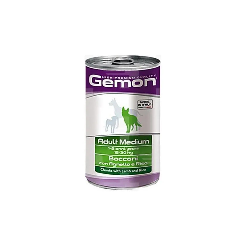 GEMON konzerva adult medium pre psy jahňa a ryža 1250 g