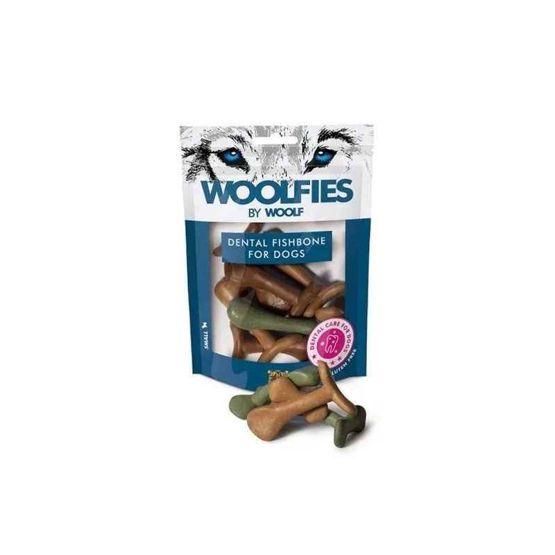 Pamlsok Woolfies Dental Fishbone S 200g Pamlsok Woolfies Dental Fishbone S 200g