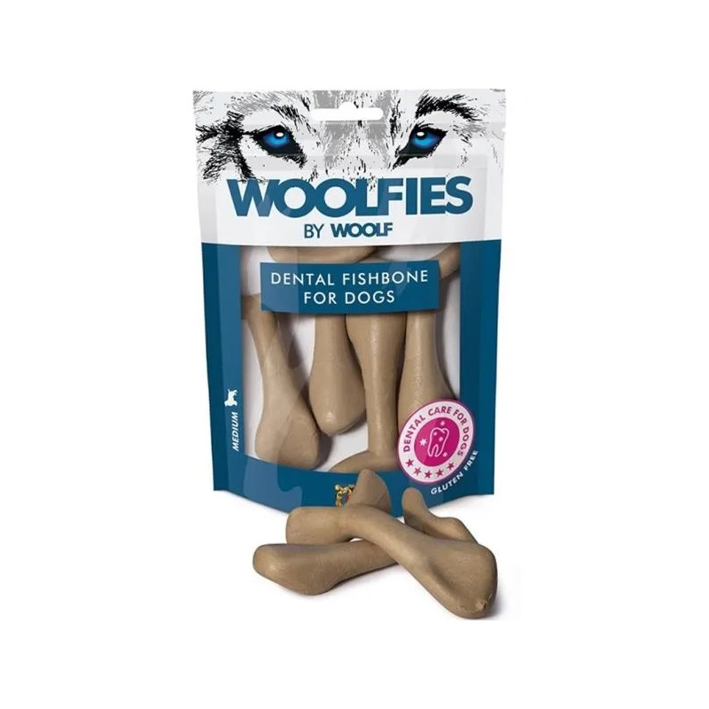 Pamlsok Woolfies Dental Fishbone M 200g Pamlsok Woolfies Dental Fishbone M 200g