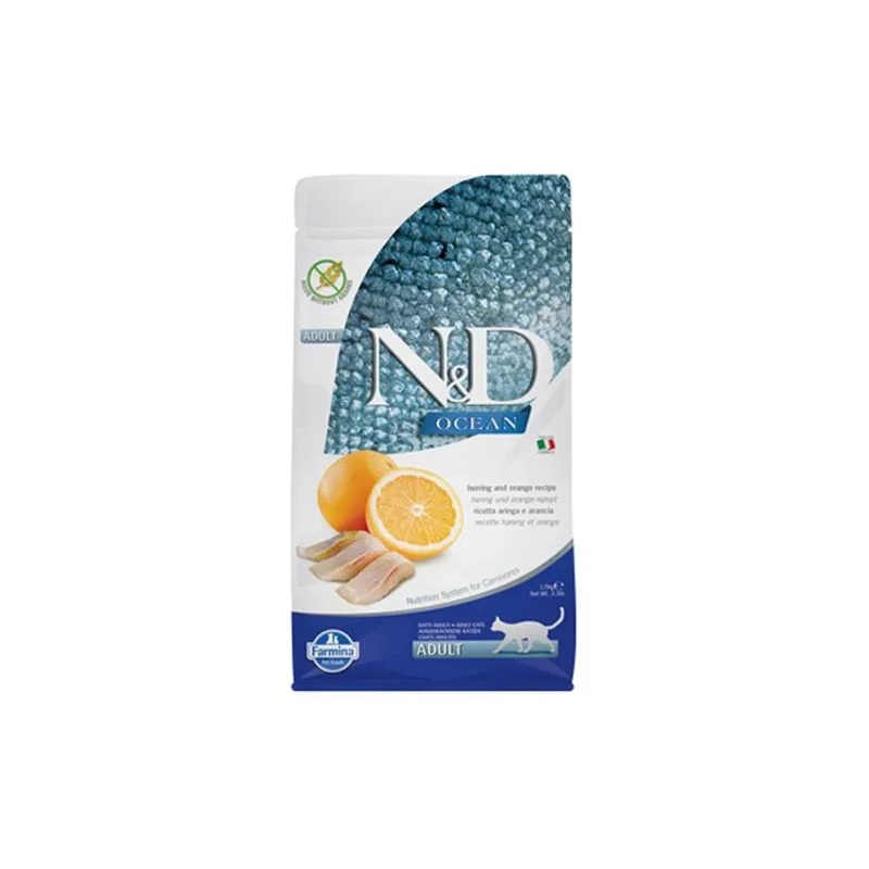 Farmina N&D cat OCEAN (GF) adult, herring & orange 1,5 kg