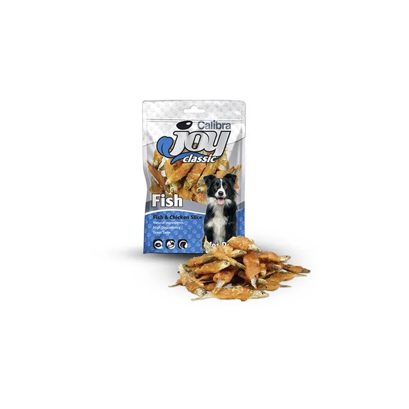 Pamlsok CALIBRA Joy DOG Classic Fish & Chicken Slice 80g