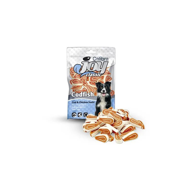 Pamlsok CALIBRA Joy DOG Classic Chicken & Cod Sushi 80g