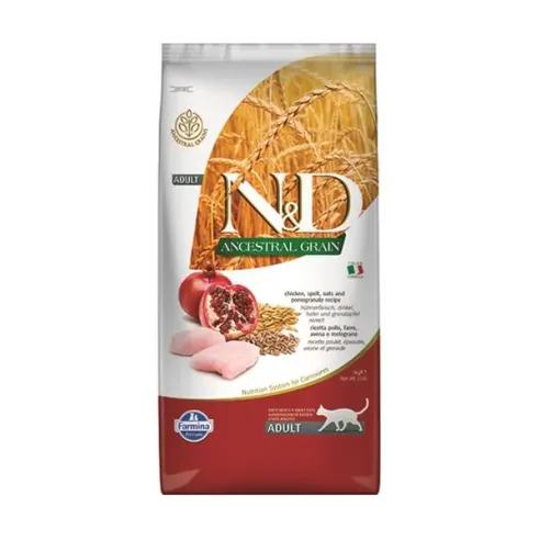 Farmina N&D cat AG adult, chicken, spelt, oats & pomegranate 5 kg