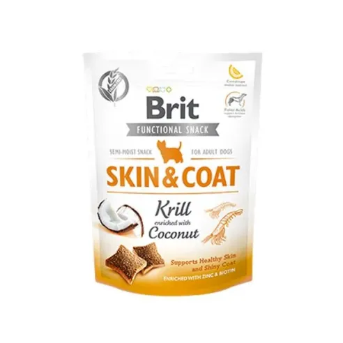 Pamlsok Brit Care Dog Functional Snack Skin and Coat Krill 150 g