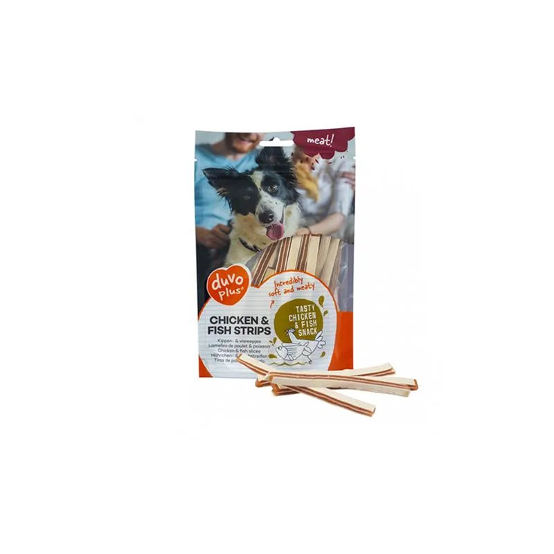 Pamlsok DUVO+ Prúžky kura & ryba 80 gr