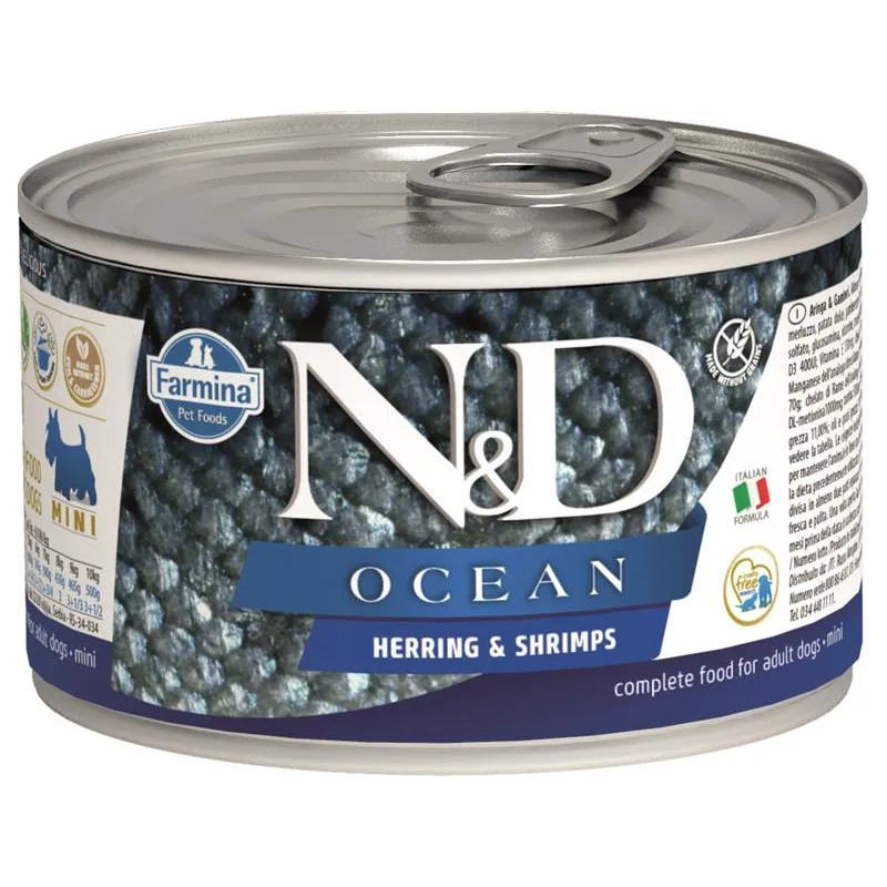 Farmina N&D dog OCEAN herring & shrimps konzerva 140 g