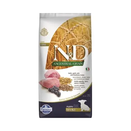 Farmina N&D dog AG puppy mini, lamb, spelt, oats & blueberry 7 kg