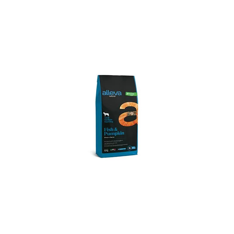 Alleva NATURAL dog adult medium & maxi fish & pumpkin 12 kg