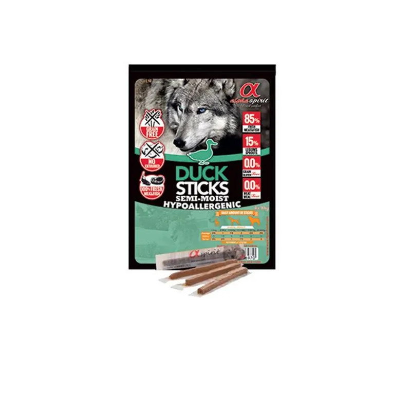 Pamlsok Alphaspirit dog Paličky kačacie 4x10 g