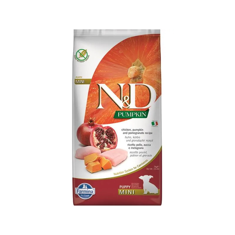 Farmina N&D dog PUMPKIN (GF) puppy mini, chicken & pomegranate 7 kg