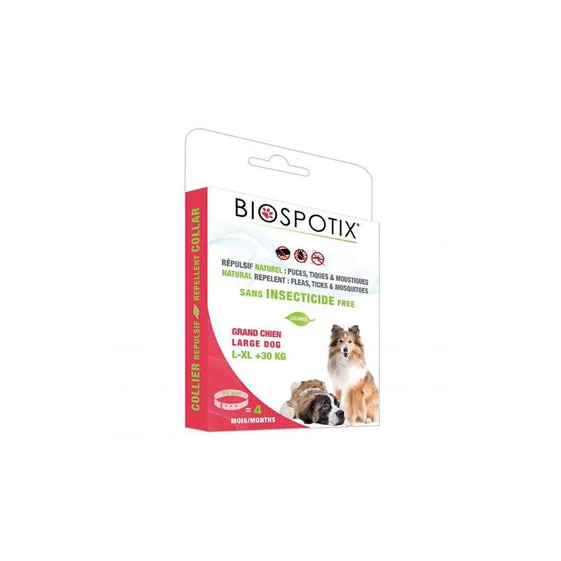 Obojok BIOGANCE Biospotix Large dog L-XL s repelentným účinkom 75 cm (nad 30 kg) Obojok BIOGANCE Biospotix Large dog L-XL s repelentným účinkom 75 cm (nad 30 kg)