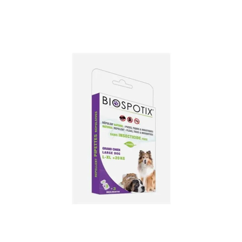 BIOGANCE Biospotix Dog spot-on L-XL s repelentným účinkom 3 x 3 ml (nad 20 kg) BIOGANCE Biospotix Dog spot-on L-XL s repelentným účinkom 3 x 3 ml (nad 20 kg)