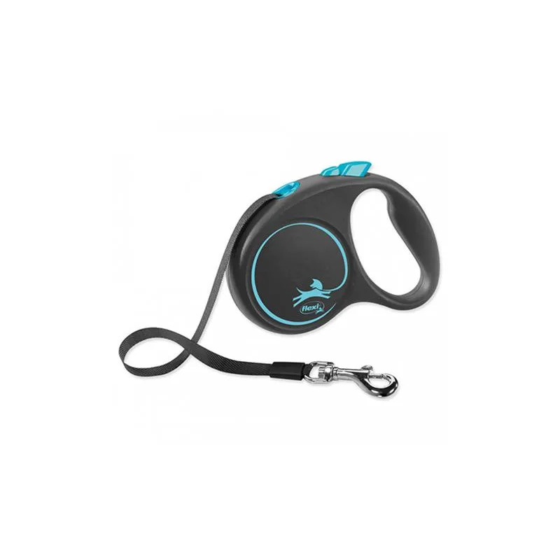 Vodítko Flexi Black Design páska M 5 m modré (do 25 kg) Vodítko Flexi Black Design páska M 5 m modré (do 25 kg)