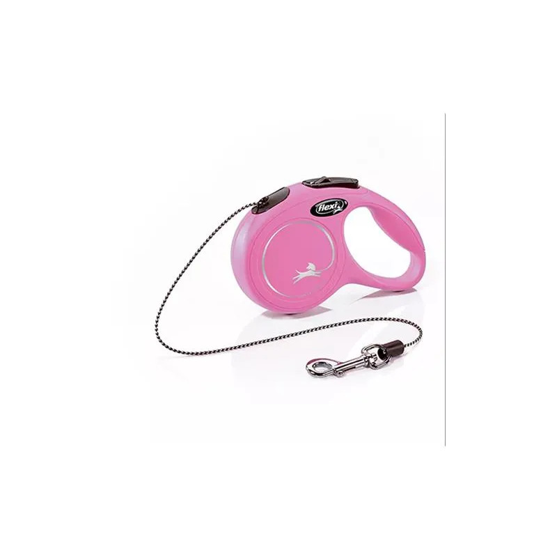Vodítko Flexi Classic NEW lanko M 5 m ružové (do 20 kg)