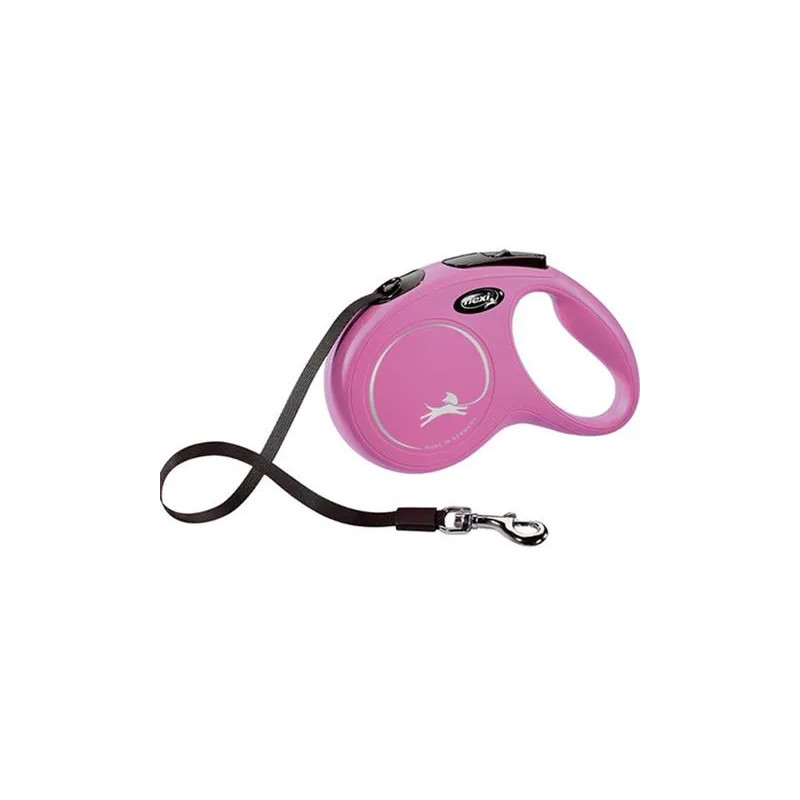 Vodítko Flexi Classic NEW páska S 5 m ružové (do 15 kg)