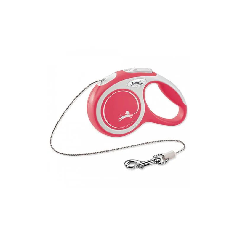 Vodítko Flexi New Comfort lanko M 5 m červené (do 20 kg)