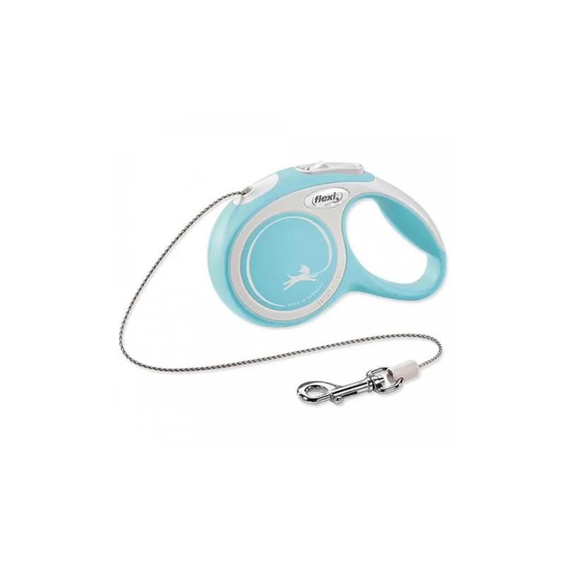 Vodítko Flexi New Comfort lanko M 5 m svetlomodré (do 20 kg)