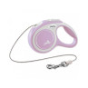 Vodítko Flexi New Comfort lanko M 8 m svetloružové (do 20 kg)