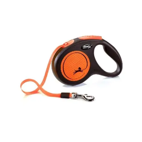 Vodítko Flexi New Neon páska M 5 m oranžové (do 25 kg)