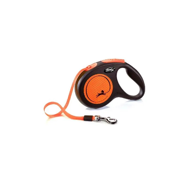 Vodítko Flexi New Neon páska S 5 m oranžové (do 15 kg) Vodítko Flexi New Neon páska S 5 m oranžové (do 15 kg)