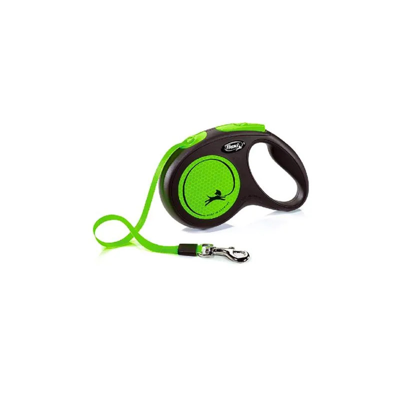 Vodítko Flexi New Neon páska S 5 m zelené (do 15 kg)
