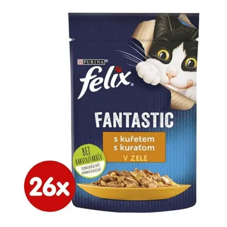 Nestlé FELIX Fantastic cat kura želé kapsička 26x85 g