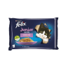 Nestlé FELIX Fantastic cat Multipack junior kura&losos želé kapsička 4x85 g