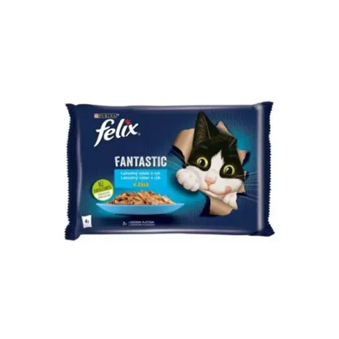 Nestlé FELIX Fantastic cat Multipack výber z rýb želé kapsička 4x85 g