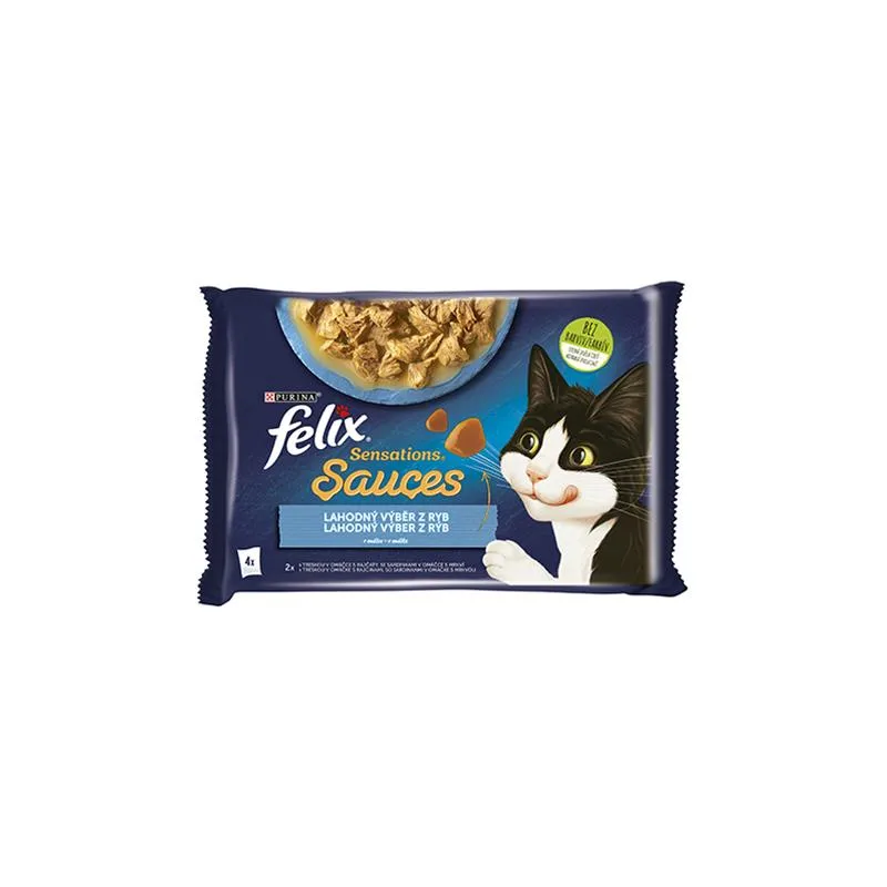 Nestlé FELIX Sensations cat Multipack treska&sardinka kapsička 4x85 g