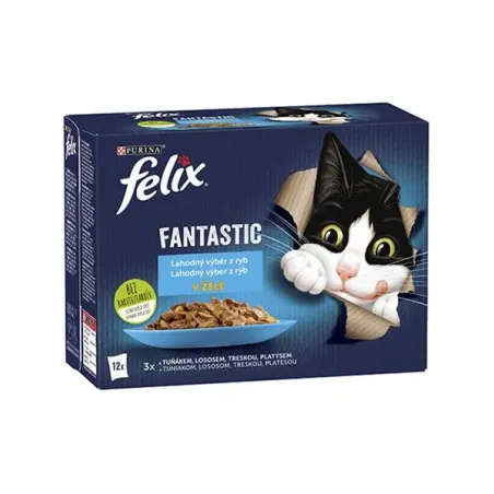 Nestlé FELIX Fantastic cat Multipack výber z rýb želé kapsička 12x85 g