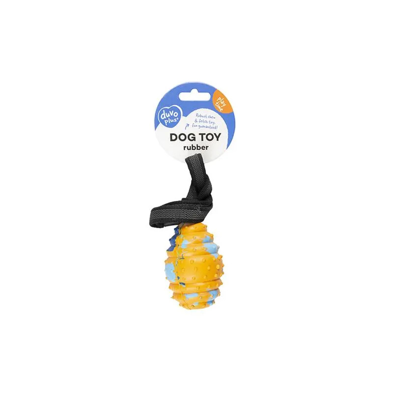 Hračka DUVO+ lopta rugby so šnúrkou, gumená, viacfarebná S - 39x5,4x5,4cm