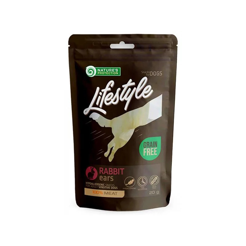 Pamlsok Natures P Lifestyle dog dried rabbit ears with rabbit 12x75 g