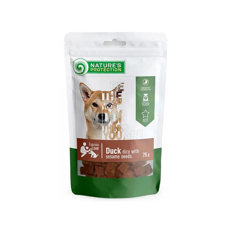 Pamlsok Natures P Snack dog chicken strips with sesame 12x75 g