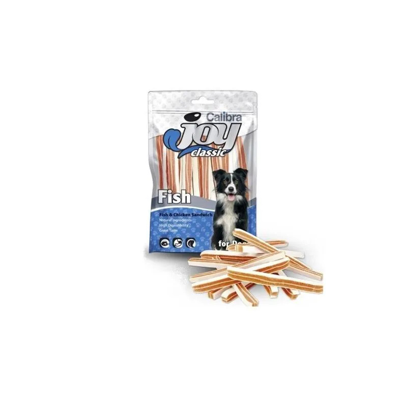Pamlsok CALIBRA Joy DOG Classic Fish & Chicken Sandwich 250g NEW
