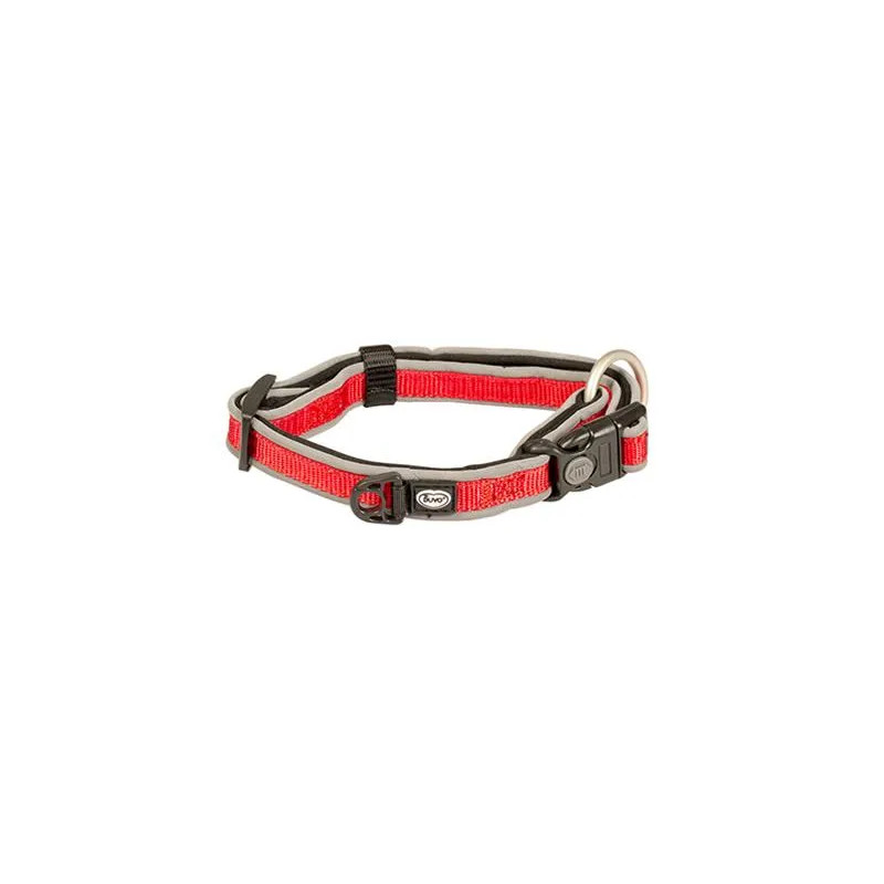 Obojok DUVO+ EXPLOR WEST nylon červená farba 40-65cm/25 mm