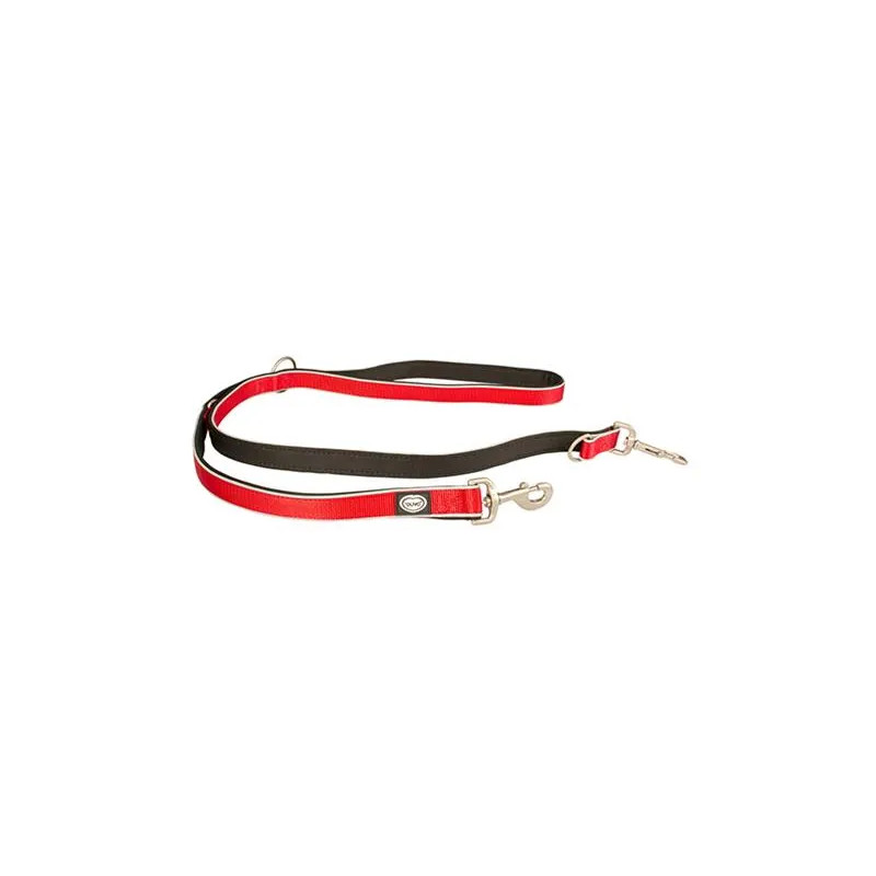 Vodítko DUVO+ EXPLOR WEST duo nylon červené 200cm/25 mm