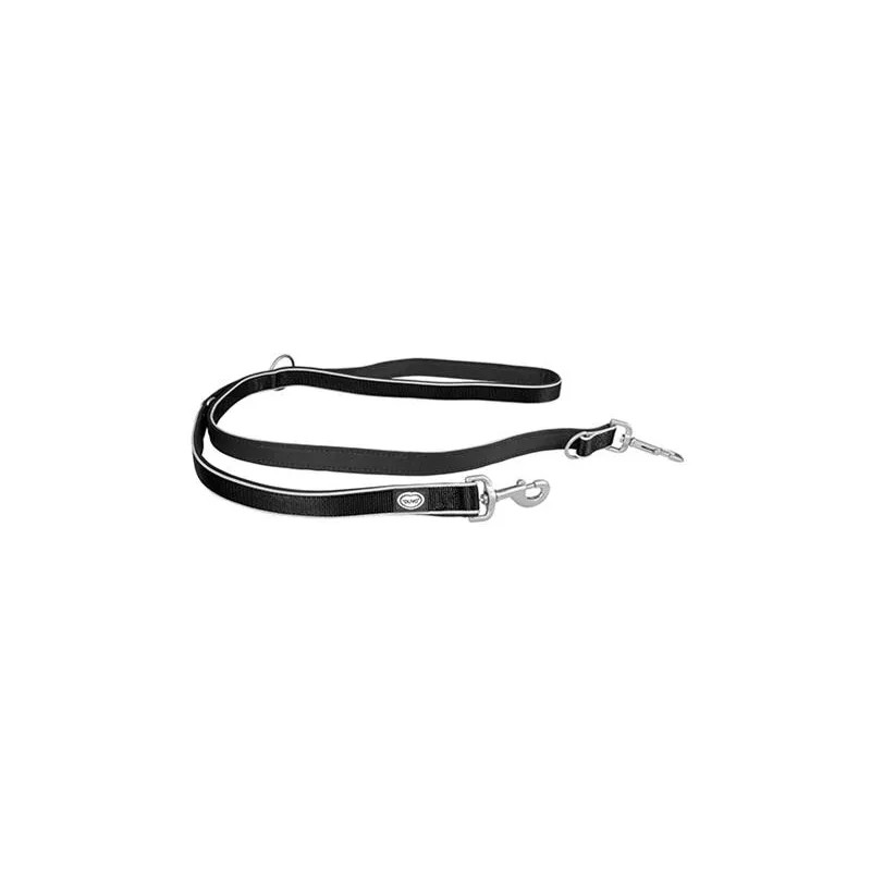 Vodítko DUVO+ EXPLOR WEST duo nylon čierne 200cm/25 mm