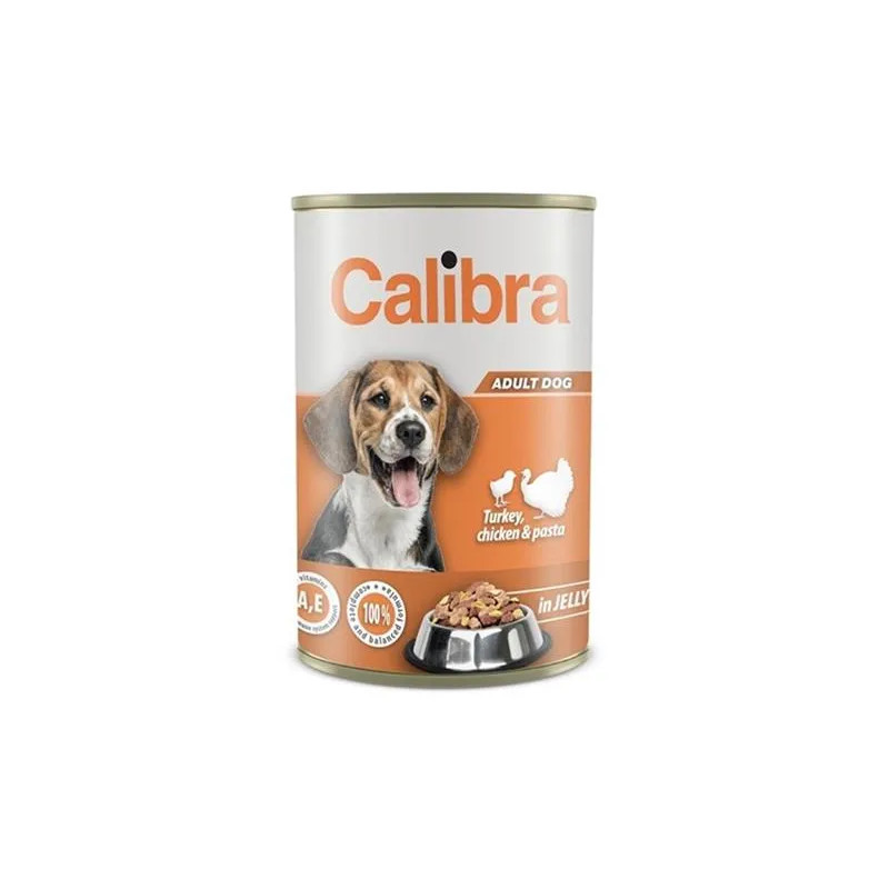 Calibra KONZERVA dog Adult Morka & kura & cestoviny v želé 1240 g Calibra KONZERVA dog Adult Morka & kura & cestoviny v želé 1240 g