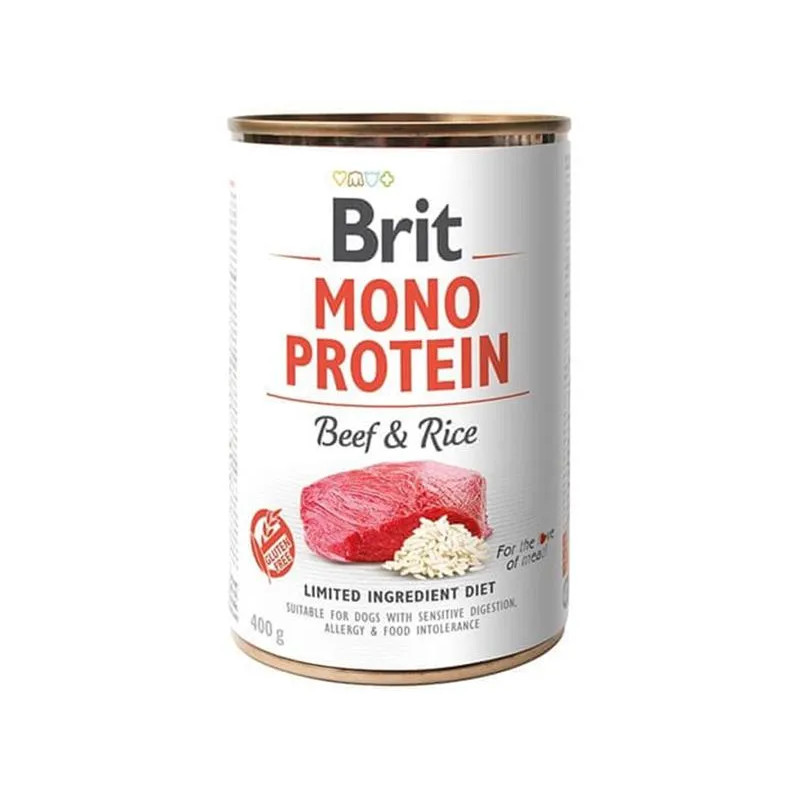 Brit Mono Protein Beef & Brown Rice 400 g konzerva