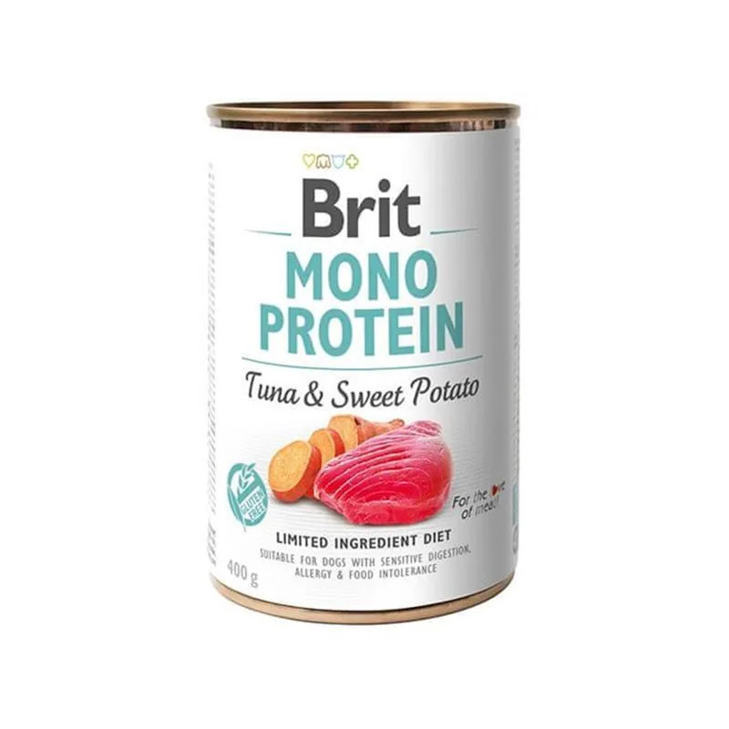 Brit Mono Protein Tuna & Sweet Potato 400 g konzerva