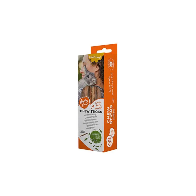 Pamlsok DUVO+ žuvacie tyčinky vŕba pre hlodavce 100g - 20 ks - 18x1x1cm