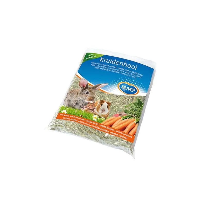Seno DUVO+ bylinkové s mrkvou pre králiky a hlodavce 500 g