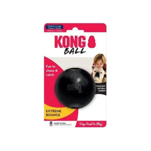 Hračka Kong Dog Extreme Lopta čierna, guma prírodná, M/L 13-30 kg