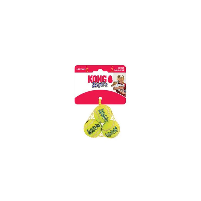 Hračka Kong Dog SqueakAir Lopta s pískatkom tenis, guma vulkanizovaná, M (3ks/bal.)