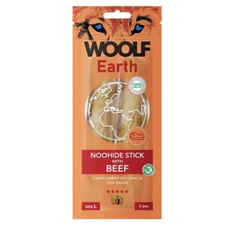 Pamlsok Woolf Dog Earth NOOHIDE L Sticks with Beef 85 g