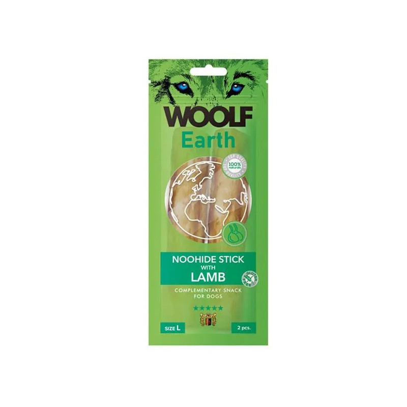 Pamlsok Woolf Dog Earth NOOHIDE L Sticks with Lamb 85 g